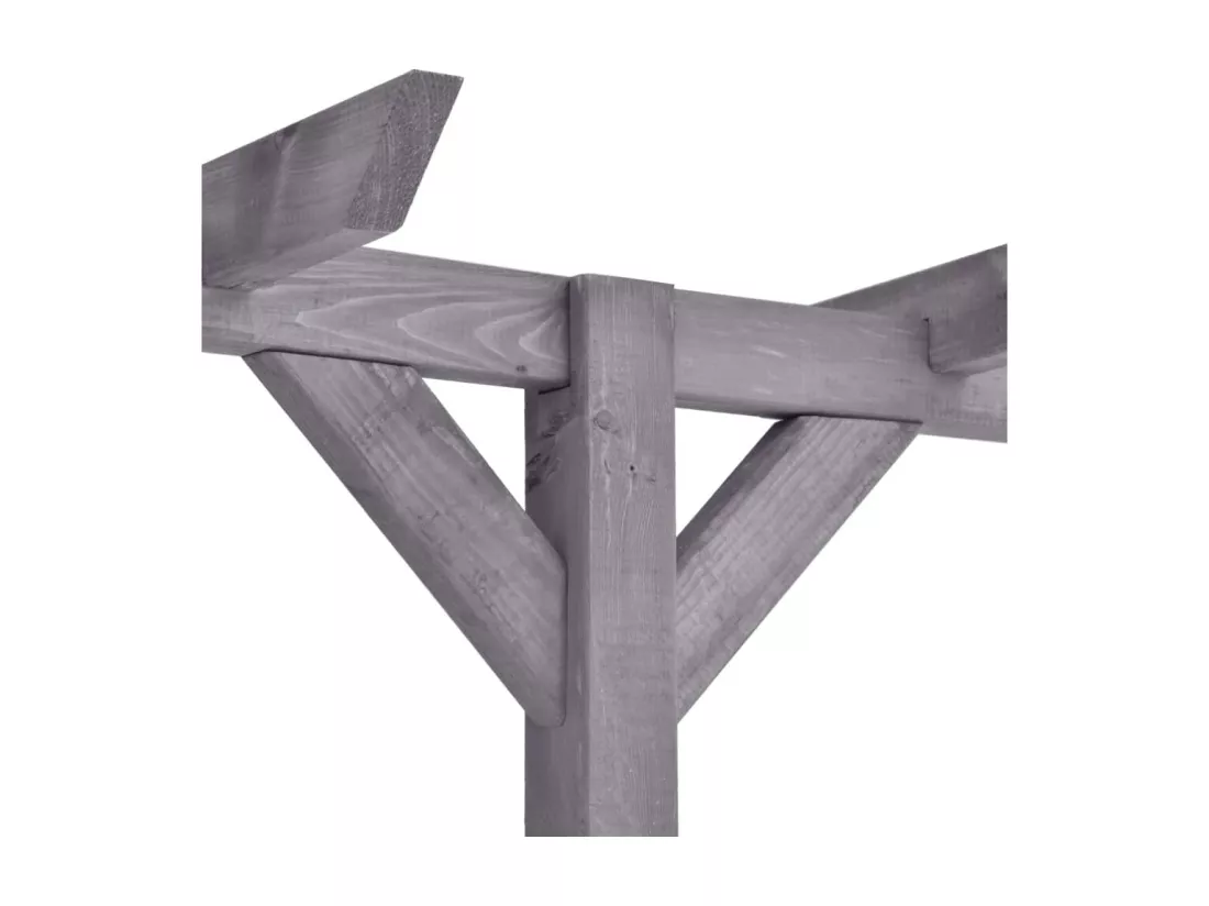 Pergola de jardin Gris 400x40x205 cm Bois de pin imprégné