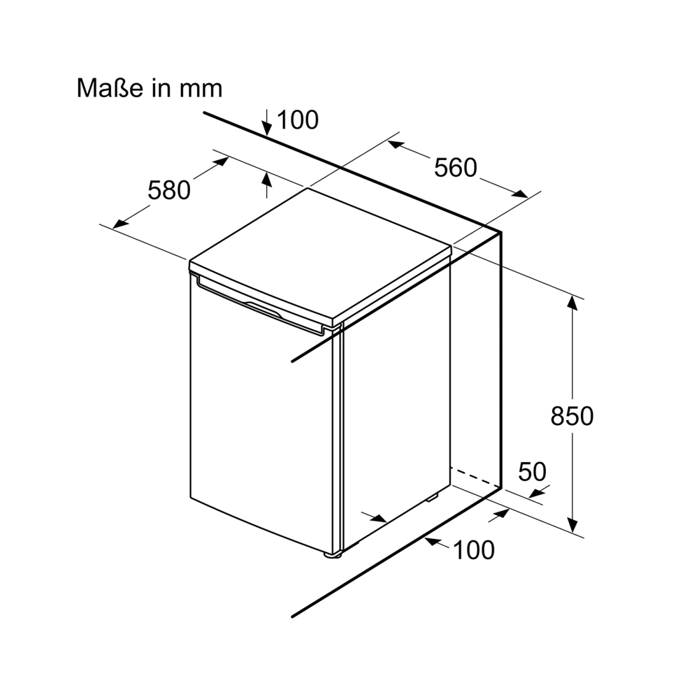 Bosch KTL15NWEB Tischkühlschrank