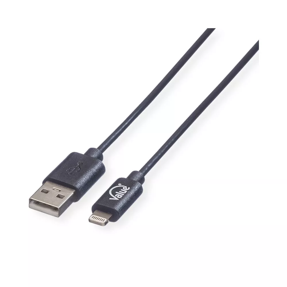 Value USB 2.0 Sync- & Ladekabel mit Lightning Connector 1 m