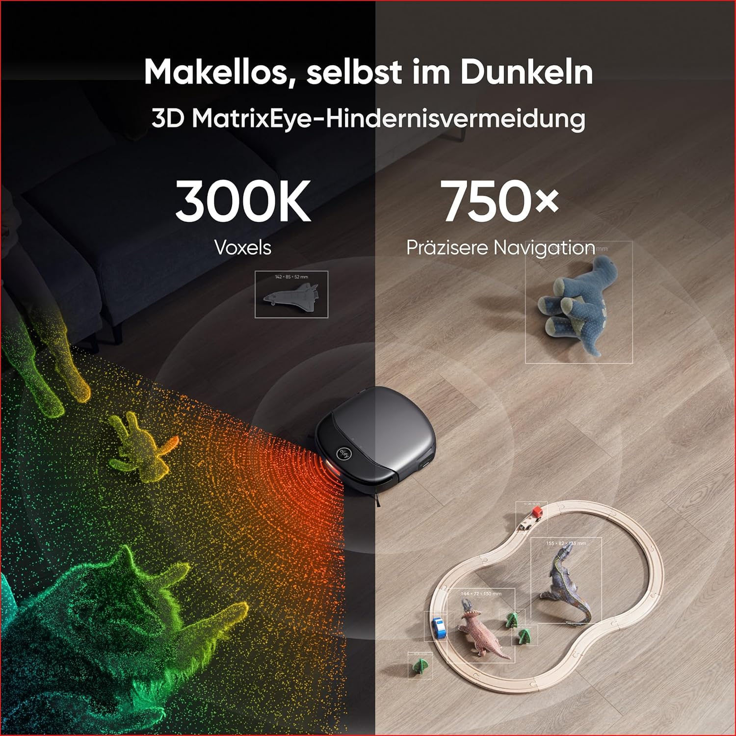 eufy Saug- & Wischroboter S1 Pro HydroJet - 2-in-1, Eco-Clean-Ozon, Starke Saugleistung, intelligente Hinderniserkennung, automatische Wischrollenreinigurng & trocknung, Selbstentleerung