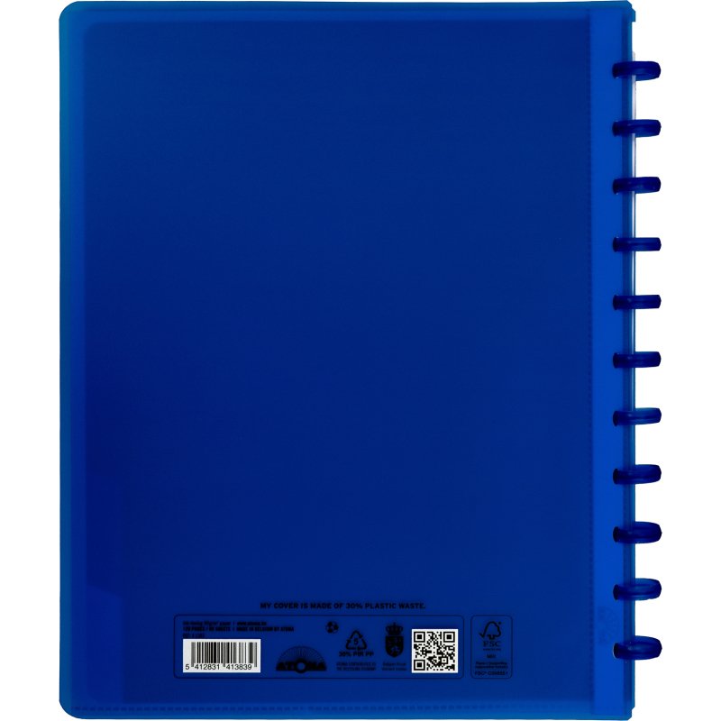 Cahier spirale Atoma 24 x 29,7 cm- blanc ligné - 120 pages