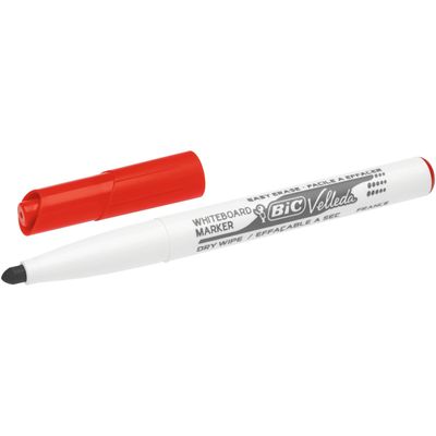BIC VELLEDA 1741 - Pack de 12 marqueurs effaçables - pointe ogive - rouge