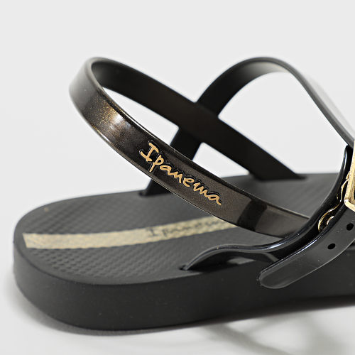 Sandales Femme Fashion VIII Noir Doré