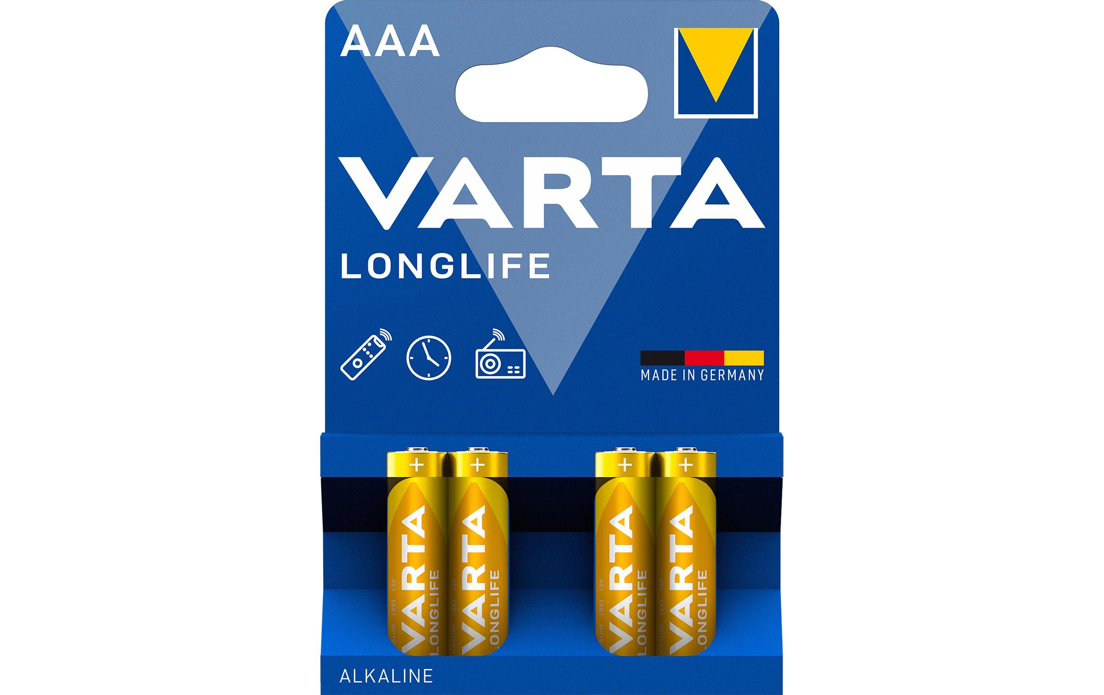 Batterie Longlife AAA , 4 StückMicro Batterie, AAA