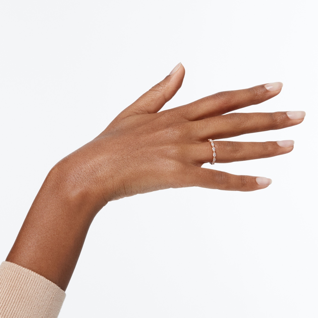 Swarovski Vittore Marquise Ring, weiss, rosé vergoldet