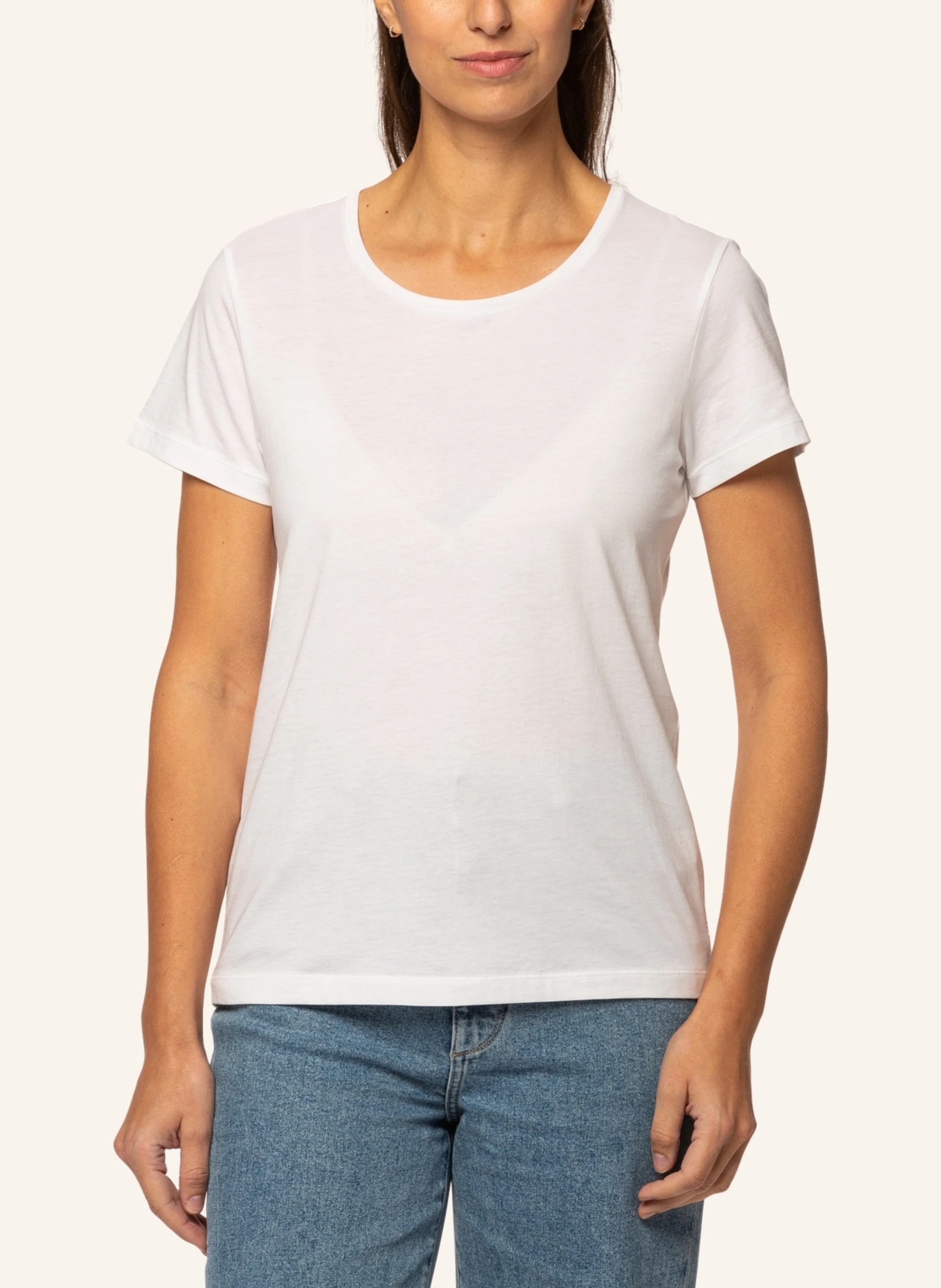 TRUSTED HANDWORK Round Neck 1/2-Sleeve T-Shirt