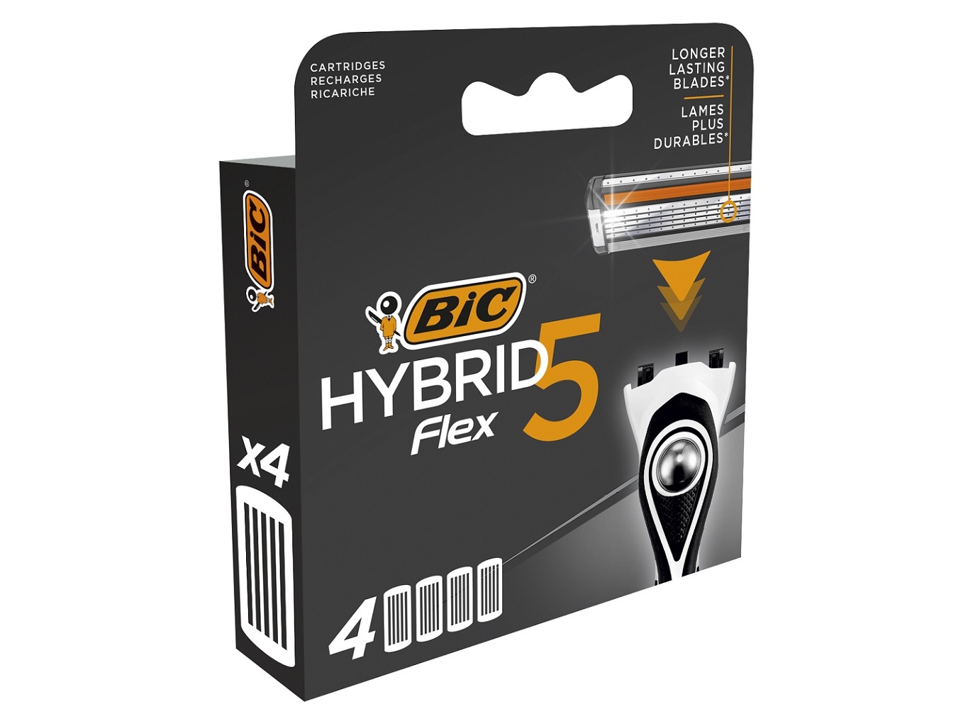 LÂMINA BIC HYBRID DESCARTÁVEL FLEX5 4 RECARGAS