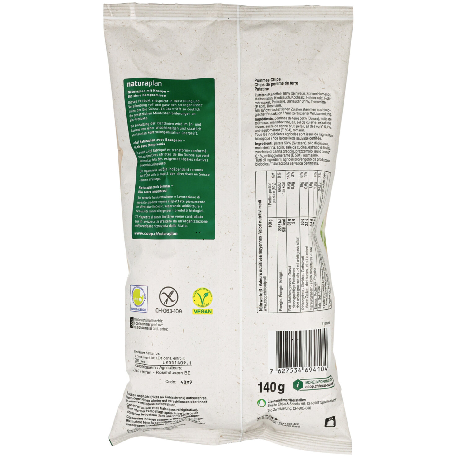 Naturaplan Bio Chips Bärlauch