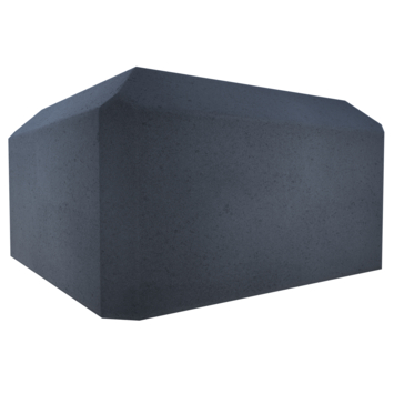 Betontegel met plaat antraciet 18 x 18 x 10 cm