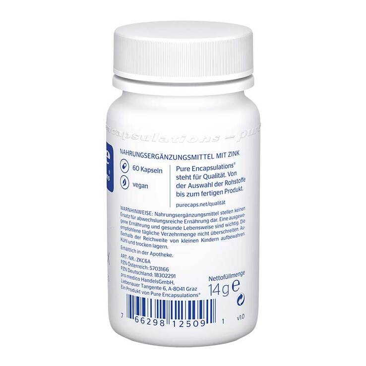 Pure Encapsulations Zink Complex Kapseln, 60 St