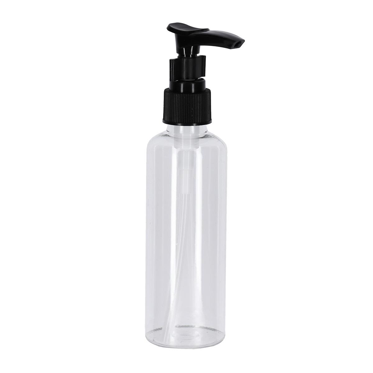 FLACON DE VOYAGE 100ML POMPE NOIRE TRANSPARENT