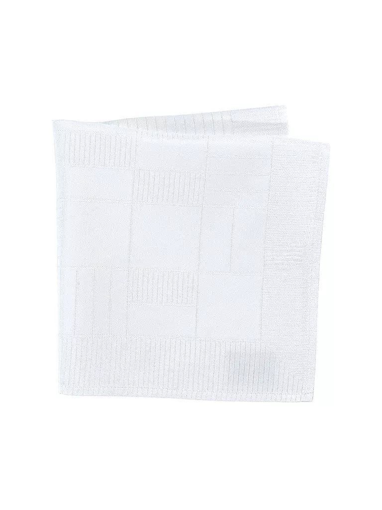 SANDER Serviette Lexie Damast 45x45cm Weiss weiss