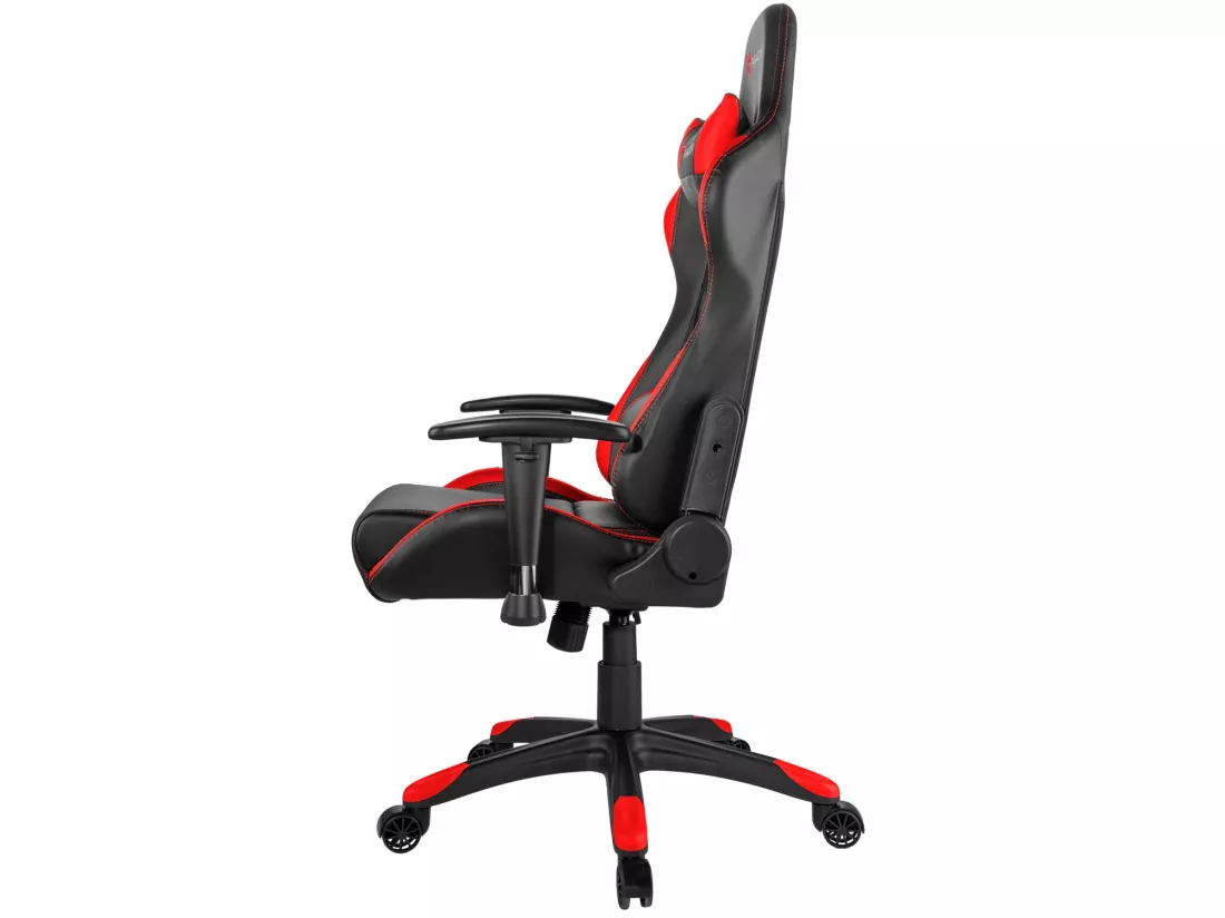 Paracon Rogue Fauteuil de gamer avec oreiller cervical et soutien lombaire, rouge.