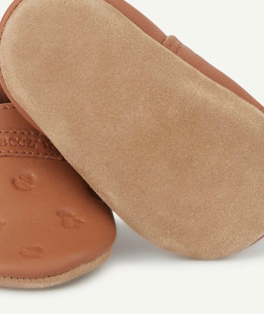 ROBEEZCHAUSSONS EN CUIR MARRON BÉBÉ