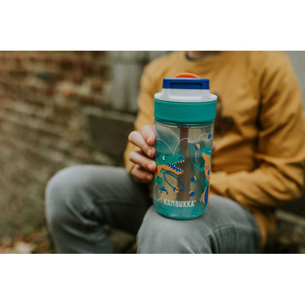Schoolbeker/drinkbeker - 400 ml - Lekvrij - Schokbestendig - Kambukka drinkflessen - Lagoon Juggling Dino