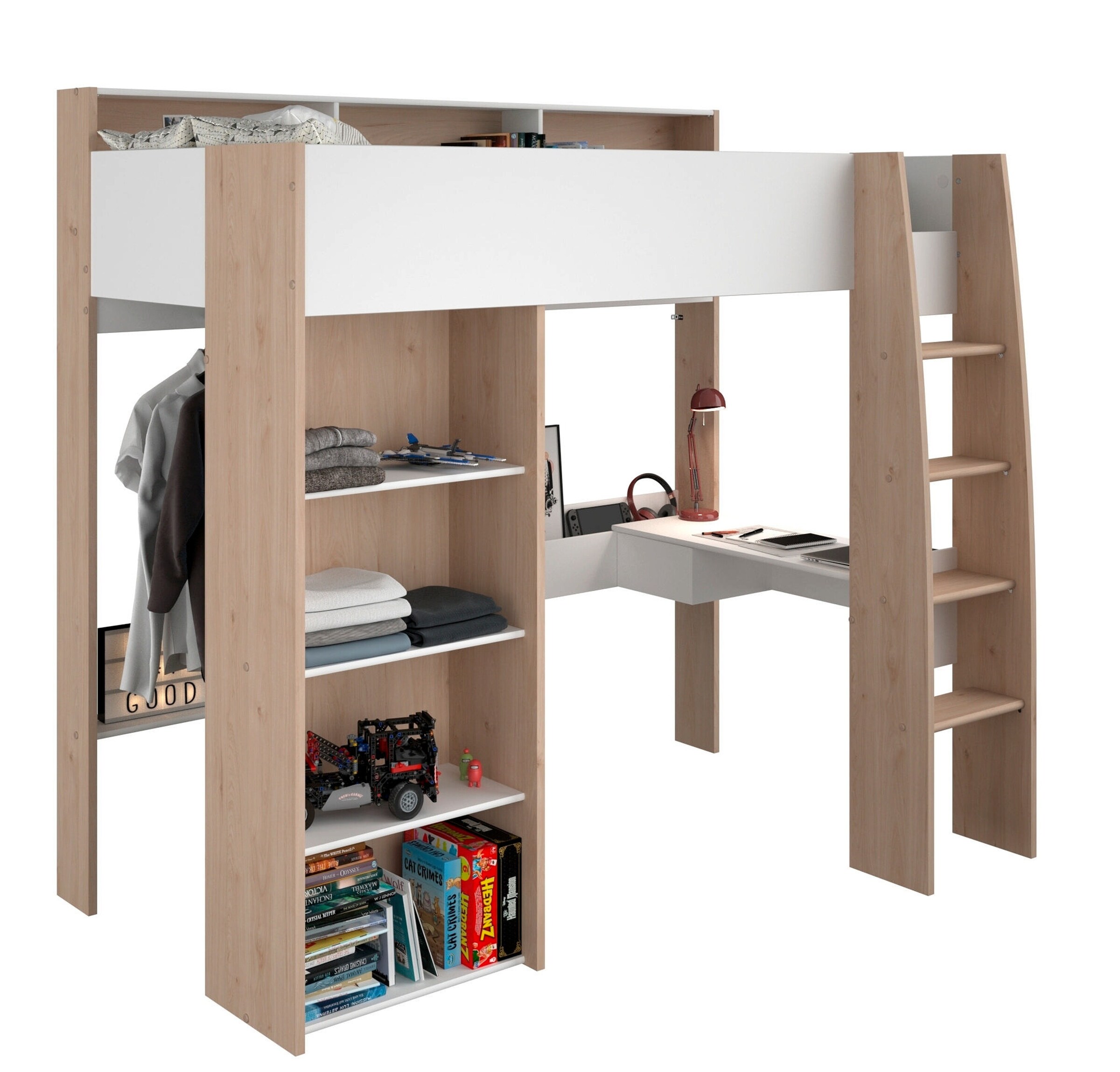 PARISOT Hochbett Shelter 11 Eiche Jackson