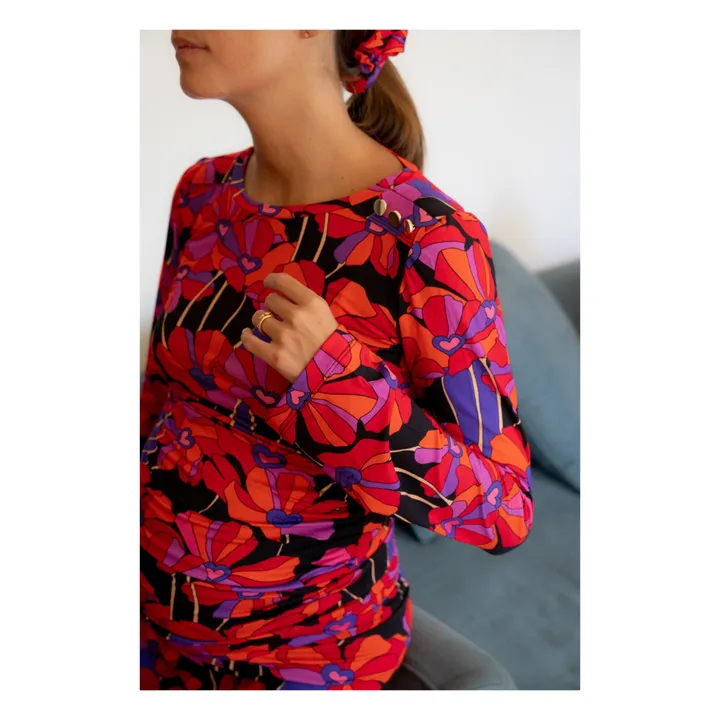 Paloma Collection Top de Grossesse Mona Flower | Rouge