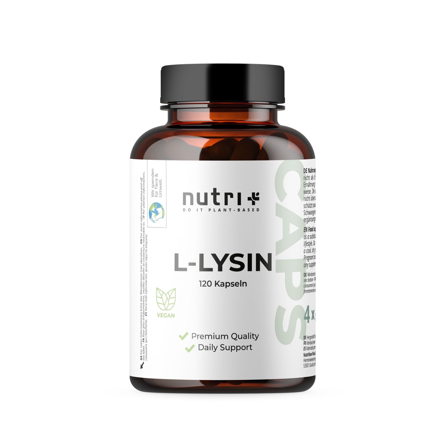 Nutri+ L-Lysin Kapseln - 120 Stück