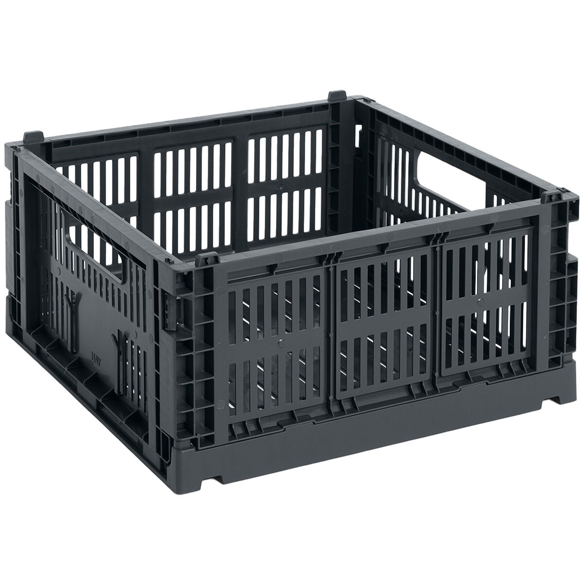 HAY Colour Crate Medium Square oppbevaringsboks, charcoal
