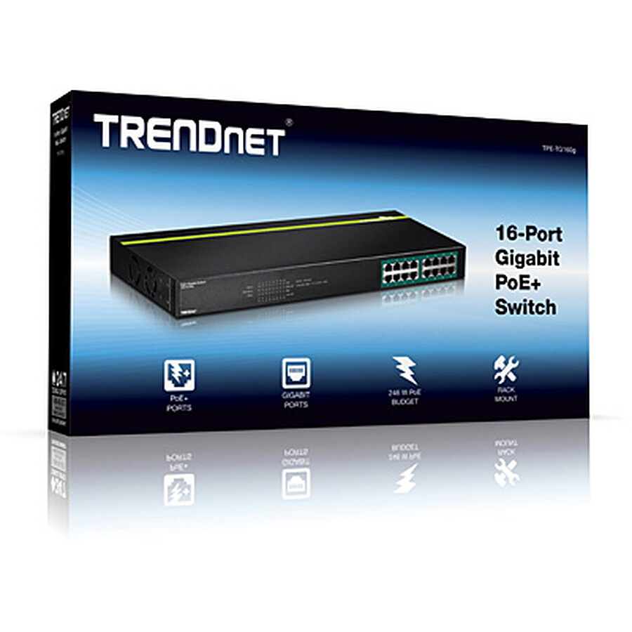 TrendNet TPE-TG160G - Switch 16 ports PoE+ Gigabit