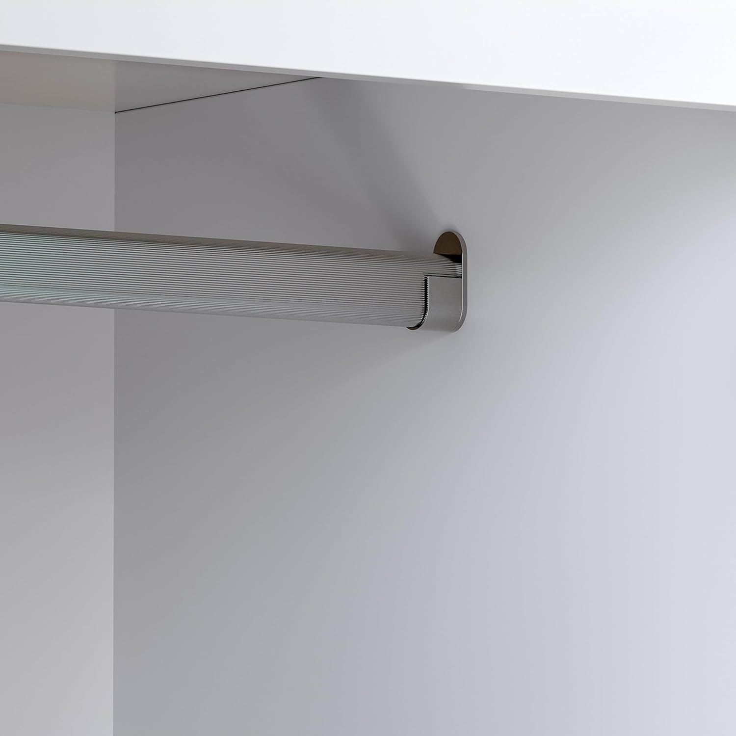 [en.casa] Kinderkleiderschrank Sandnes Garderobenschrank mit 2 Türen und 1 Schublade Kleiderstange Kinderzimmer 123 x 60 x 40 cm Mintgrün/Weiß