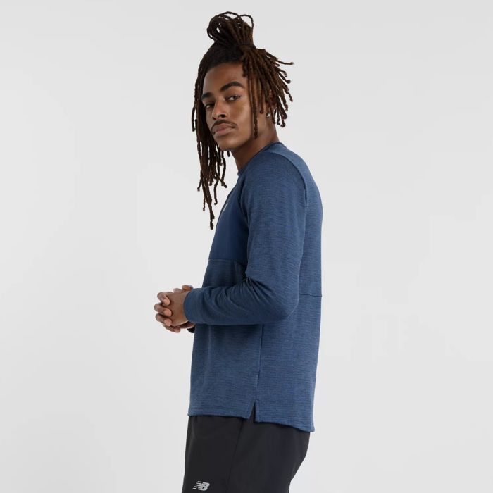New Balance Herre Mellemlag Heat Grid Crew Blå