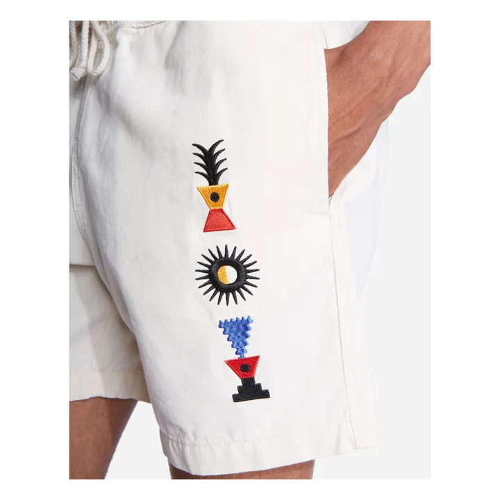 Olow Short Brodé Bodhi Coton Bio | Ecru