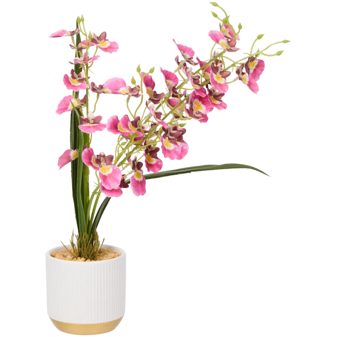 Orchidée sauvage artificielle en pot
