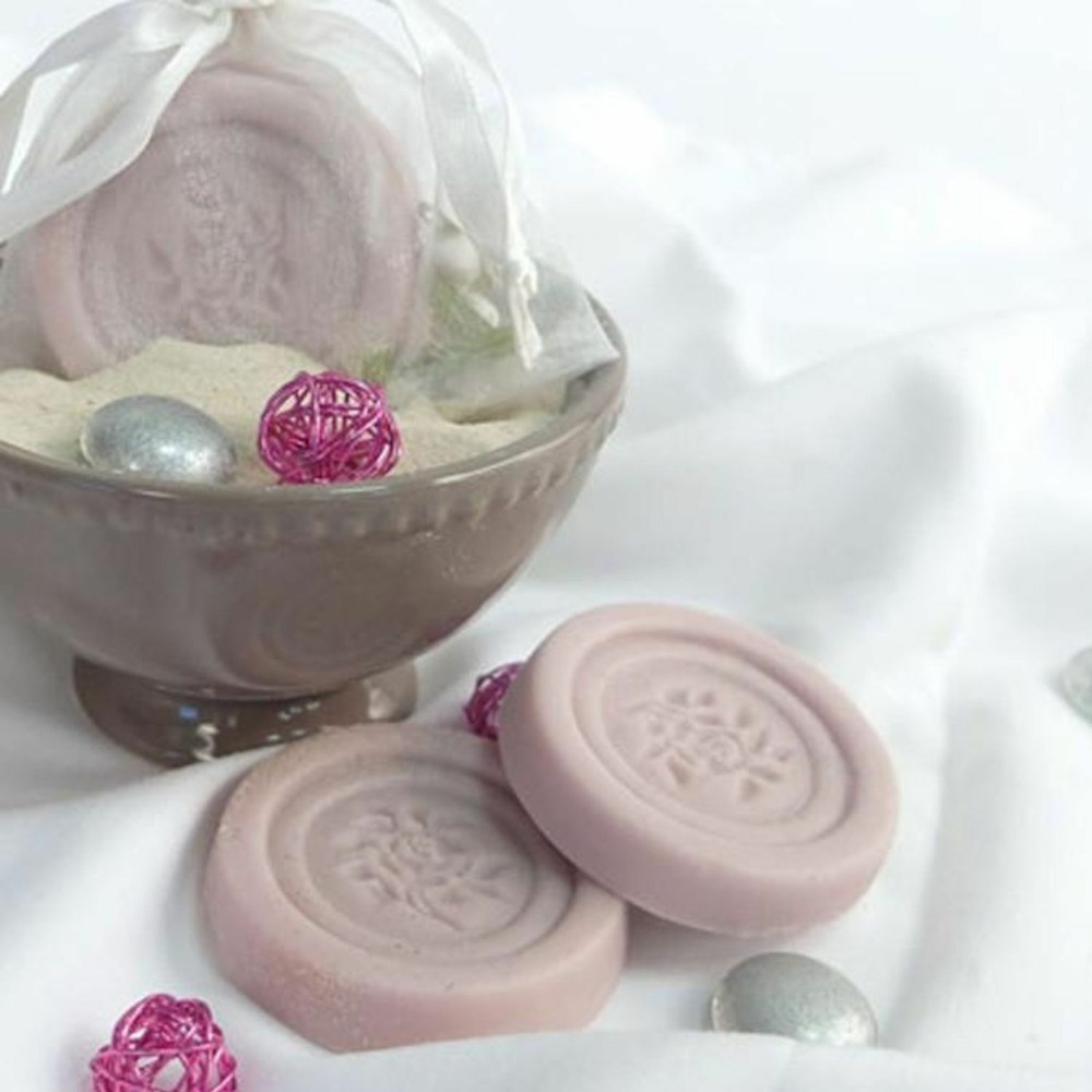 3 moules à savon 5 x 5 cm - rose