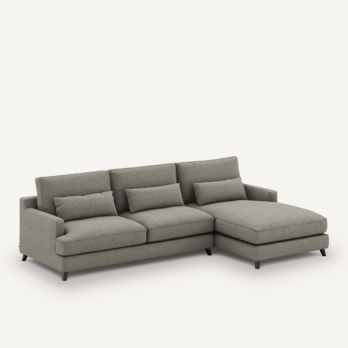 AM.PM<br>Sofá de canto em viscose/linho texturizado, Alwine