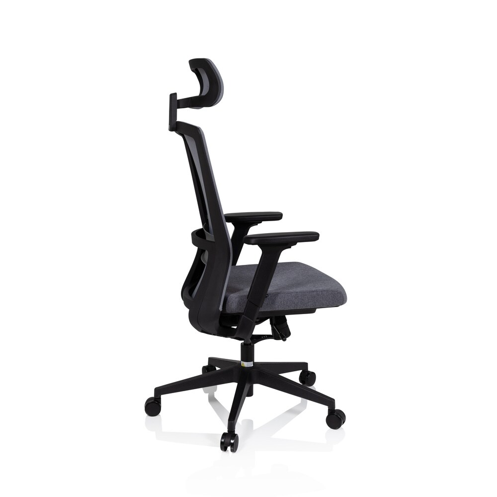Profi Bürostuhl CAPTIVO Stoff/Netzstoff mit Armlehnen (höhenverstellbar) hjh OFFICE