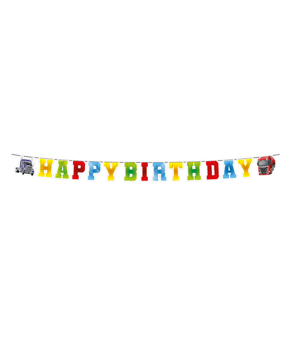 Happy Birthday Letterslinger Gekleurd 3m