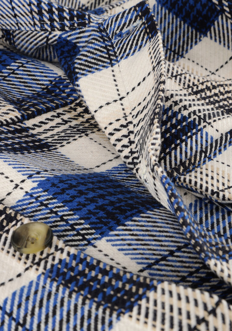 WOODBIRD donkerblauwe woodbird overshirt wbglixto heck shirt