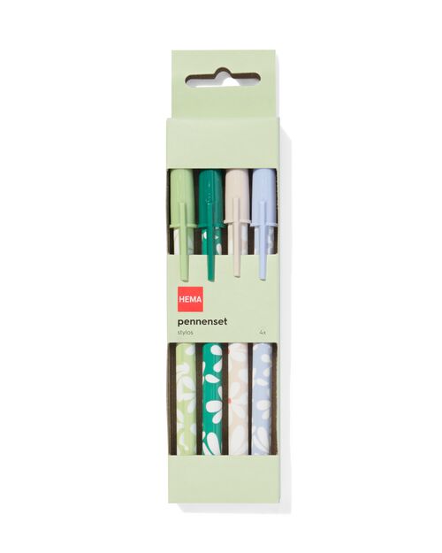 stylos fleurs - 4 pièces
