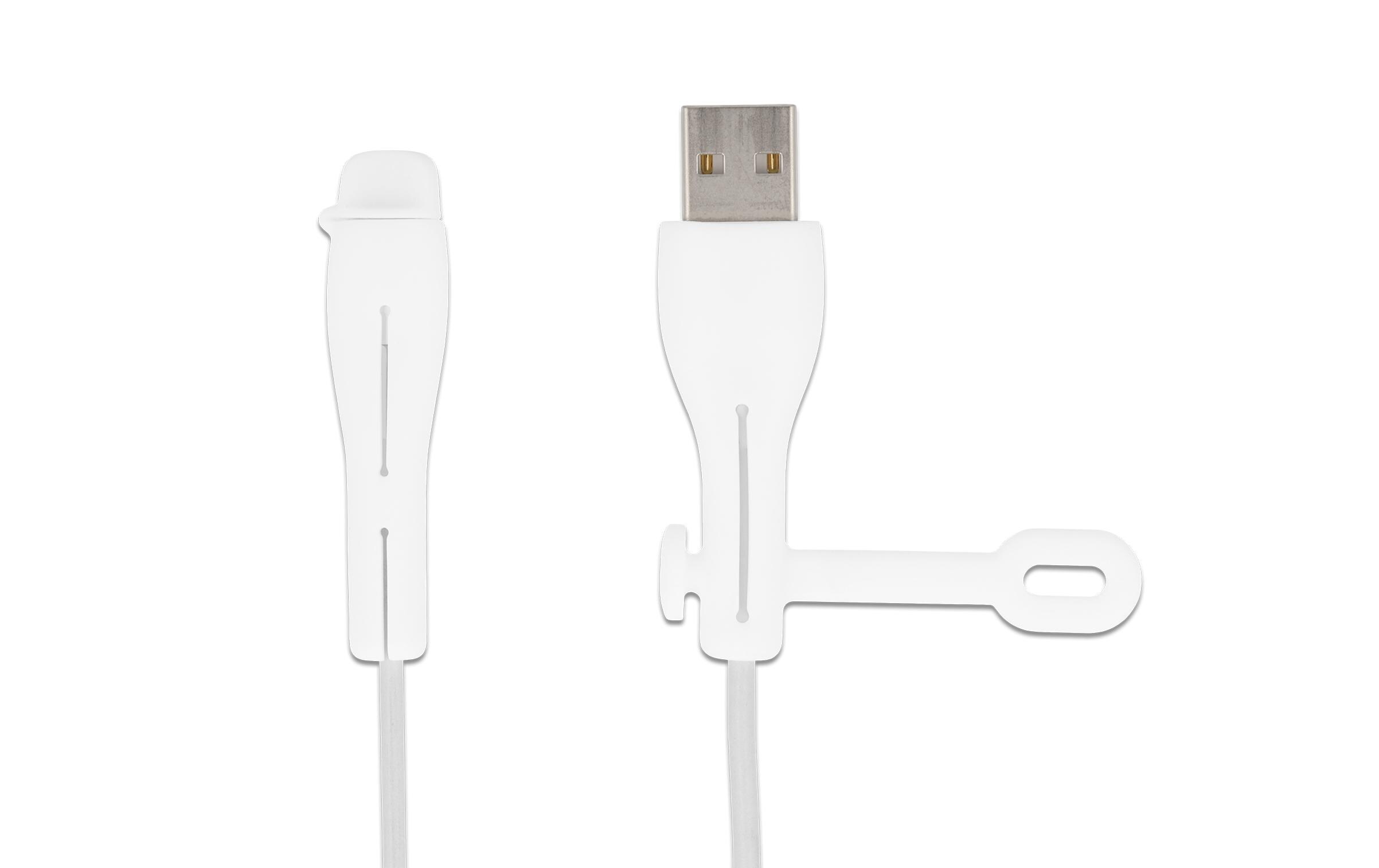 Staubschutz für USB-A Stecker und USB-C SteckerDelock Staubschutz für USB Typ-A Stecker und USB Type-C Stecker Set 2 Stück weiss