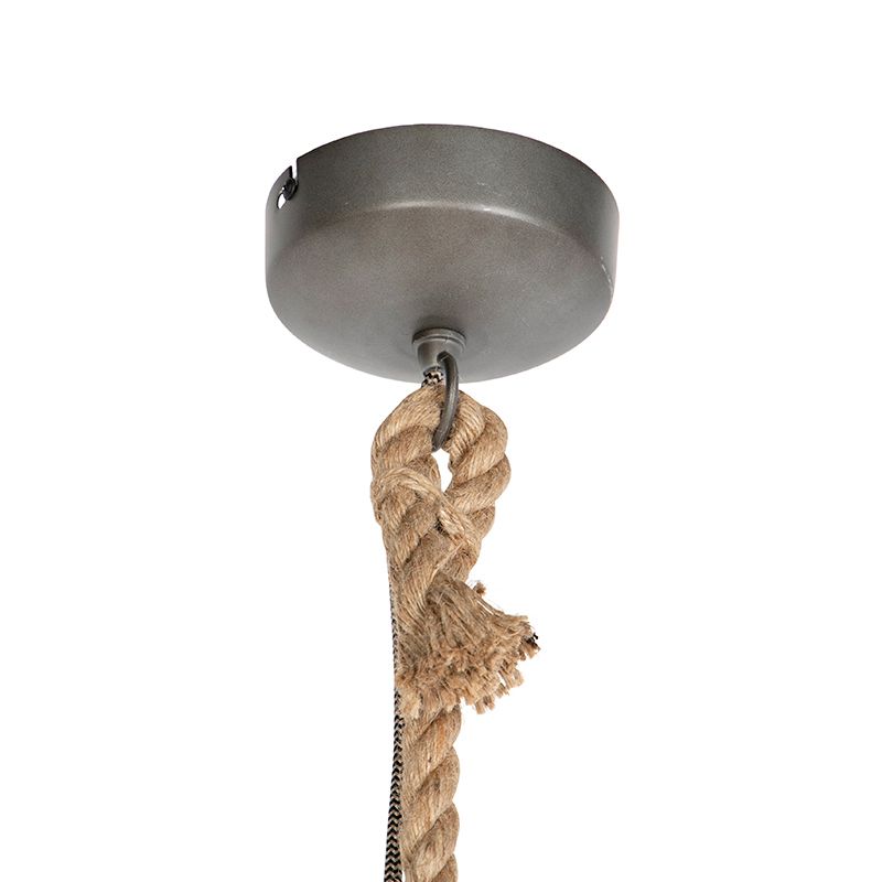 Smart landelijke hanglamp rotan incl. Wifi G125 lichtbron - Calamus
