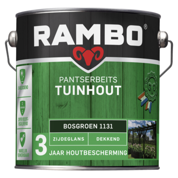 Rambo Pantserbeits Tuinhout zijdeglans dekkend bosgroen 2,5 liter