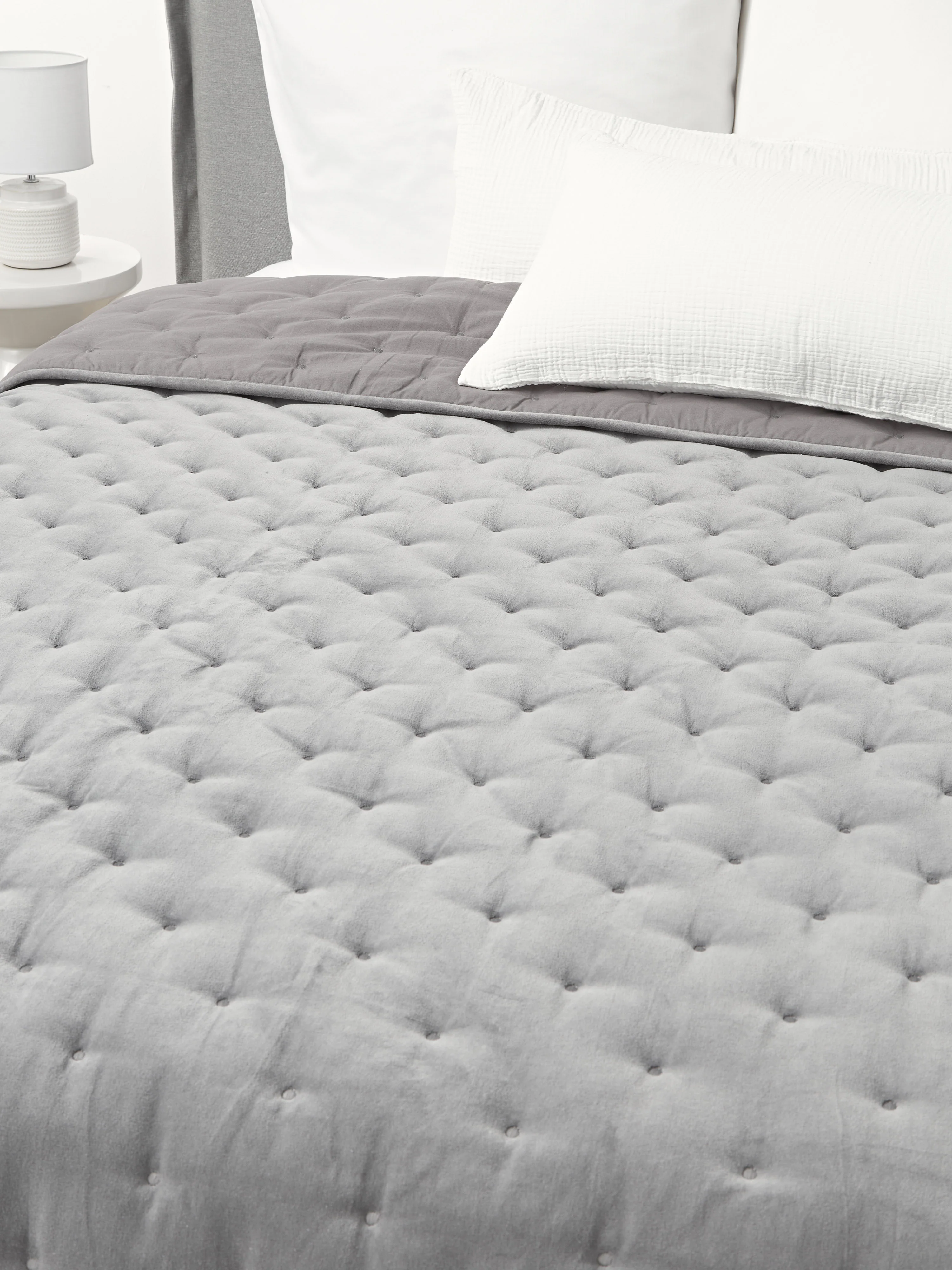 Gewatteerde bedsprei Cheryl van fluweel