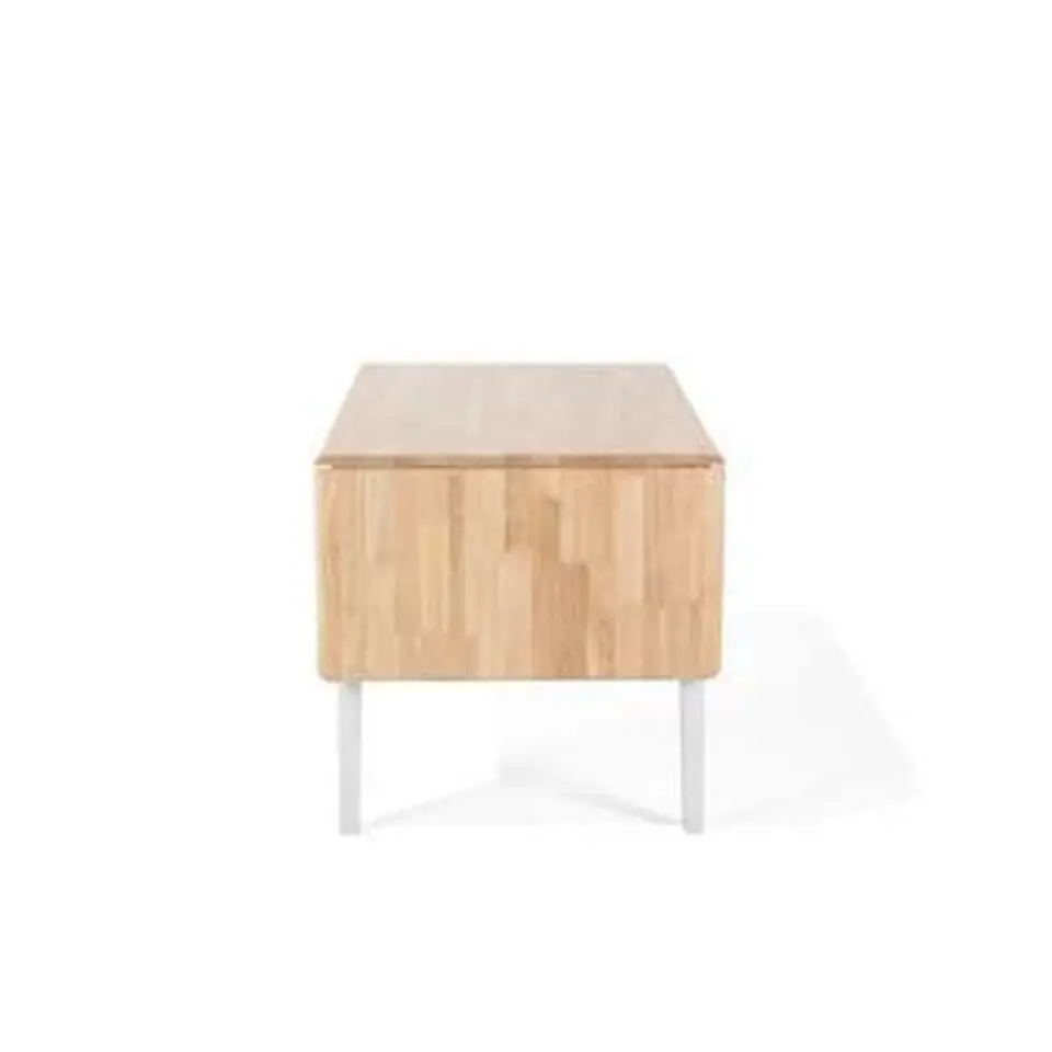 LOUISIANA - Eettafel - Wit - 75 x 120/160 cm - Rubberhout