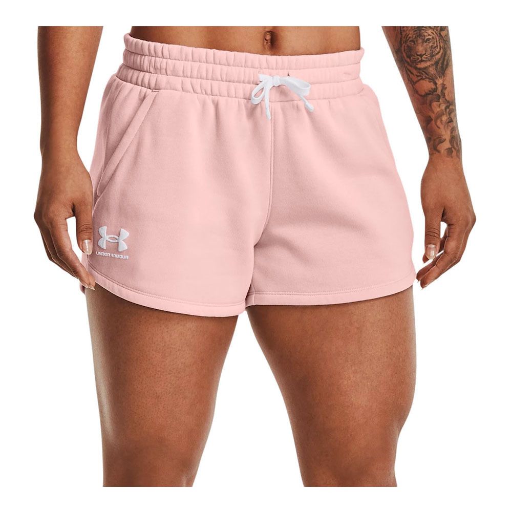 Under Armour RIVAL FLEECE - Short Femme rose