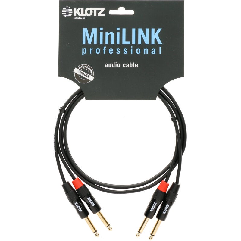 Klotz KT-JJ150 MiniLink Pro twin stereo cable 2x 2 jack 6.35 2p 1.5m