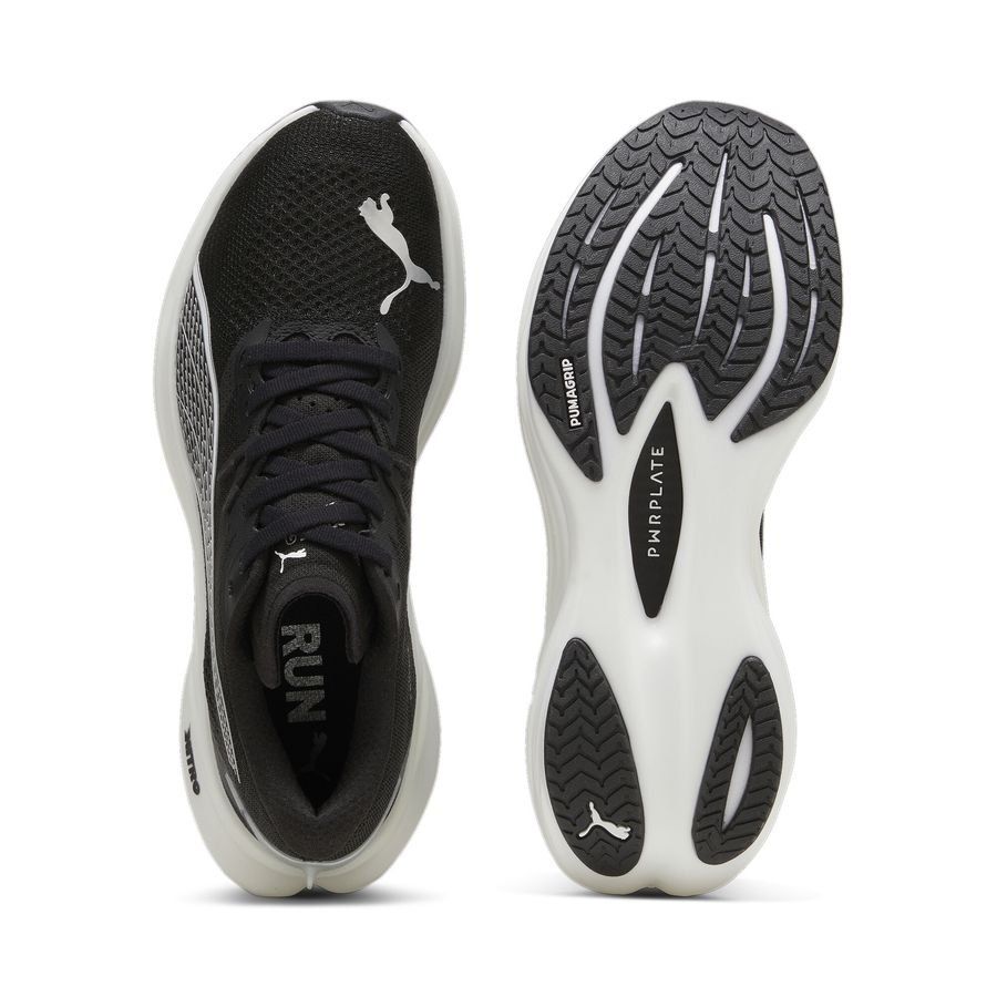 PUMA Chaussures de Running Deviate Nitro 3 - Noir/Blanc/Argenté Femme