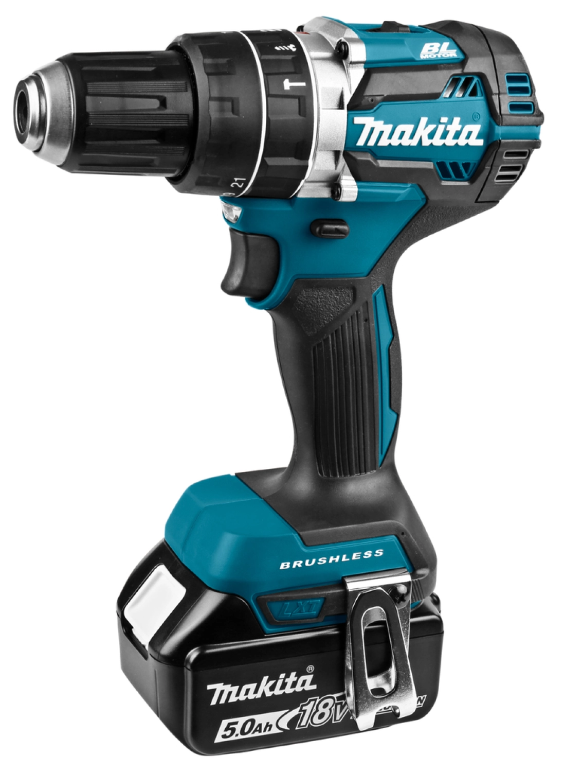 Makita DHP484RTJ 18V Li-Ion accu klopboor- /schroefmachine set (2x 5.0Ah accu) in Mbox - koolborstelloos