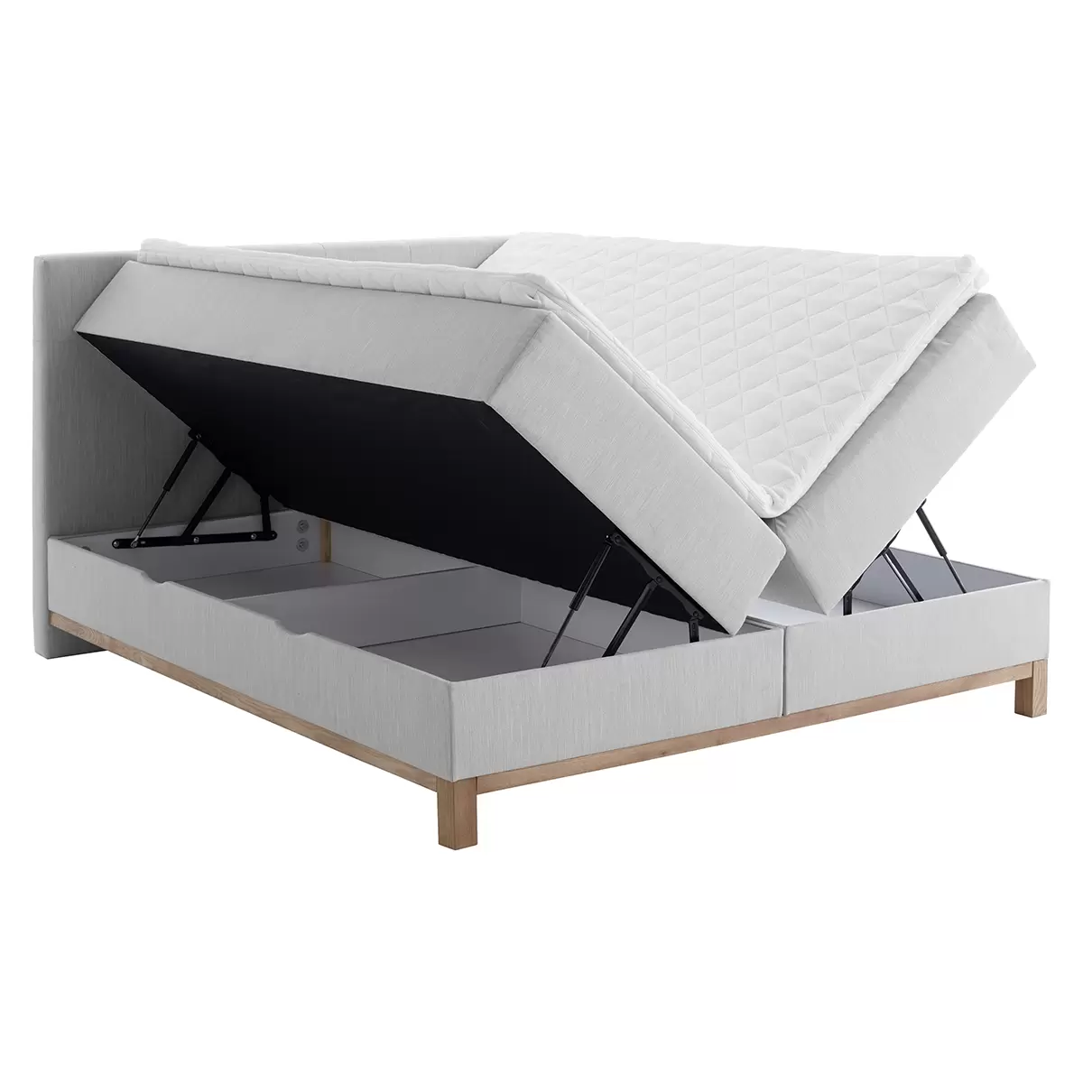 Boxspringbett CATANIA 160x200 Hellgrau