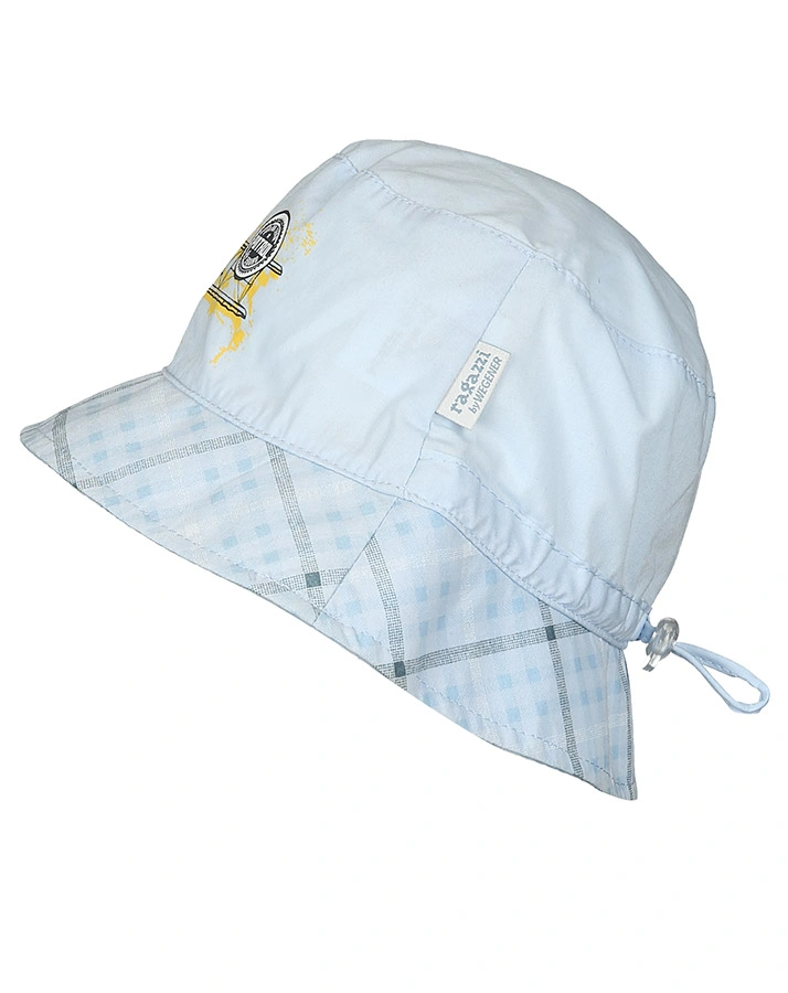 Sommerhut PATROL kariert in hellblau