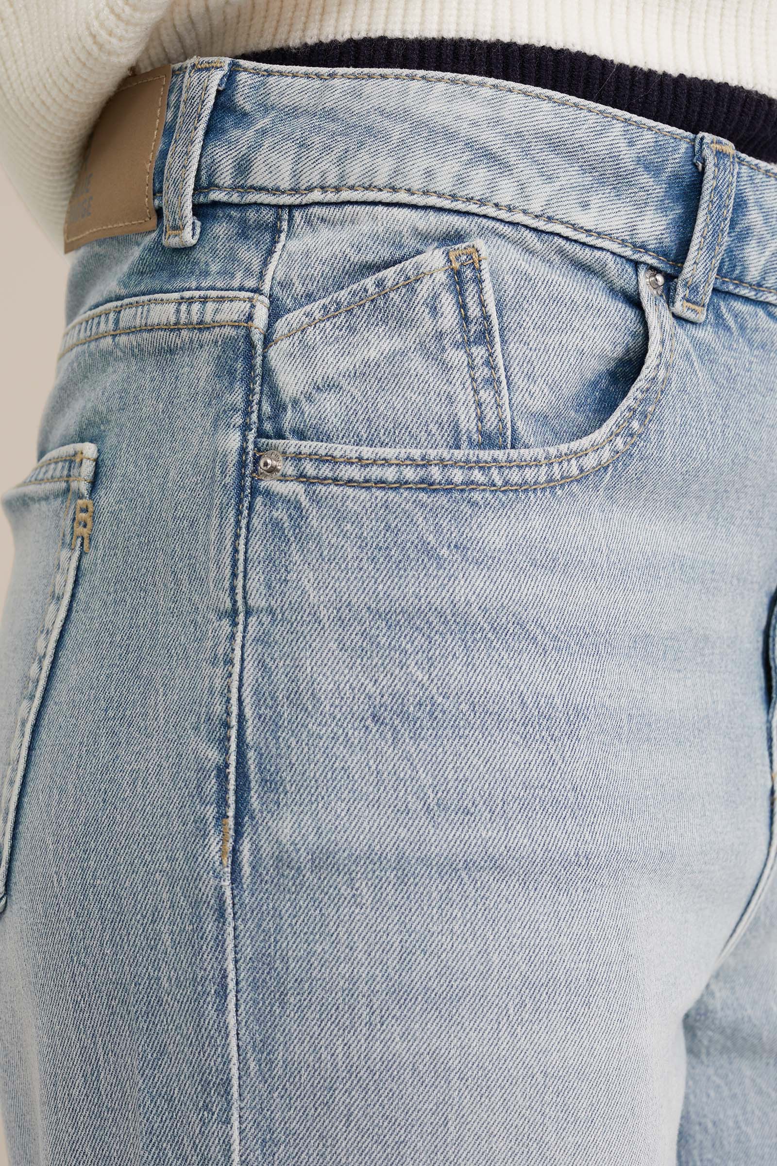 High rise wide leg jeans met stretch WE Fashion Blauw