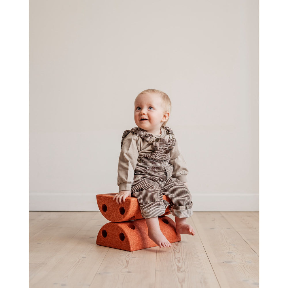 Køb MODU Børneskammel Burnt Orange / Dusty Green | Luksusbaby