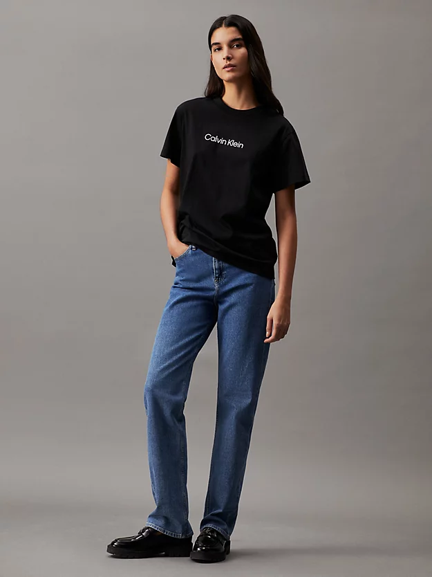 Camiseta de algodão com logotipo