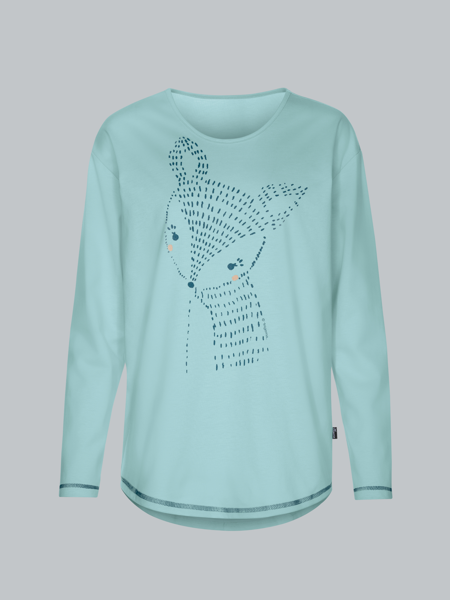 Schlafshirt Langarm mit süßem Printmotiv Gletscher