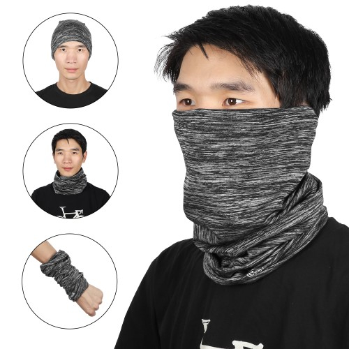 Fleece Bandana Motorrad Schal Fahrrad Halstuch Biker Sturmmaske Ski Schlauchschal - Rot / Schwarz